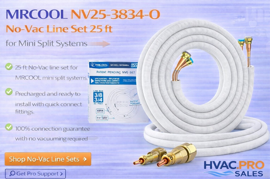 MRCOOL 25 Ft. R-454B Pre-Charged No-Vac Line Set